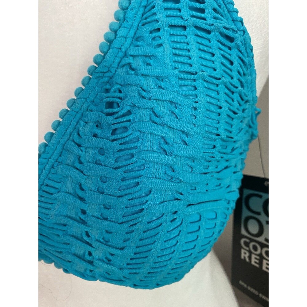 Nwt Coco Reef Turquoise Bra Sized Swim Top 36/38C Adjustable Ties - Picture 4 of 16